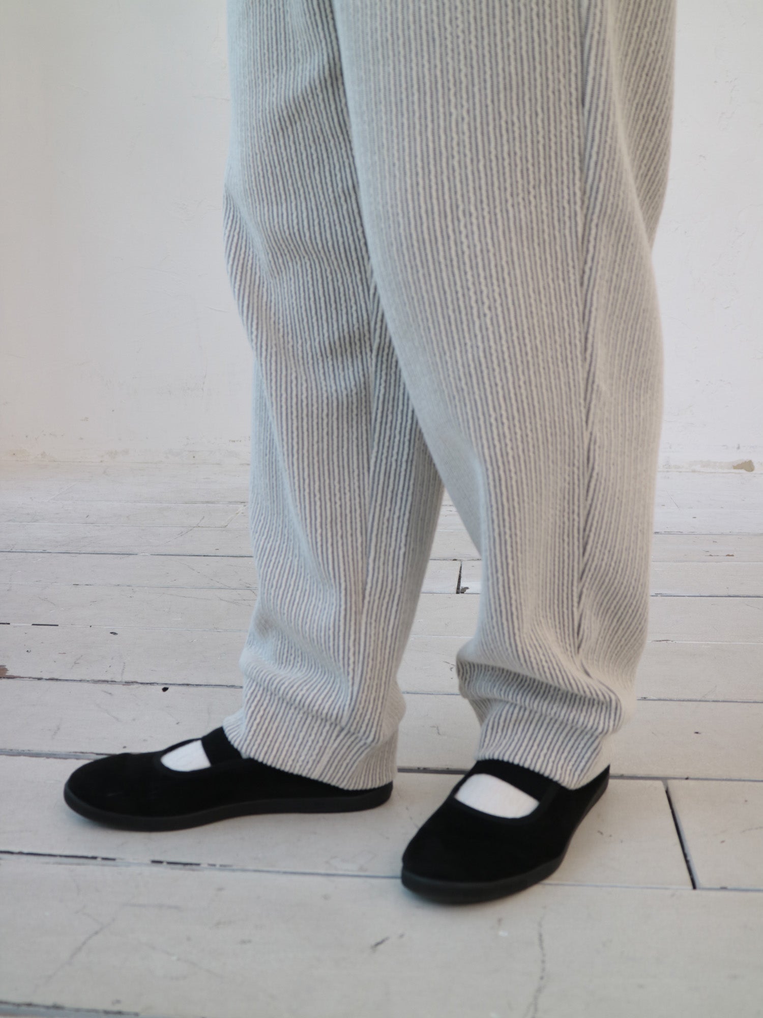 YARRA フリルストライプジャージーパンツ YR-1545-243
