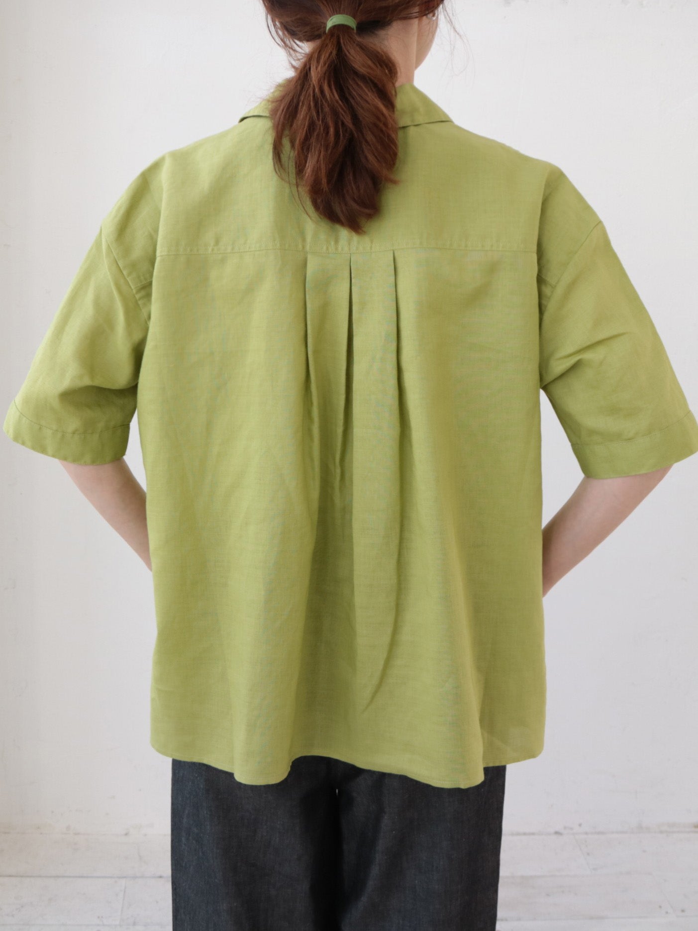 doux bleu シアーラミー スキッパーブラウス DB-2623-057