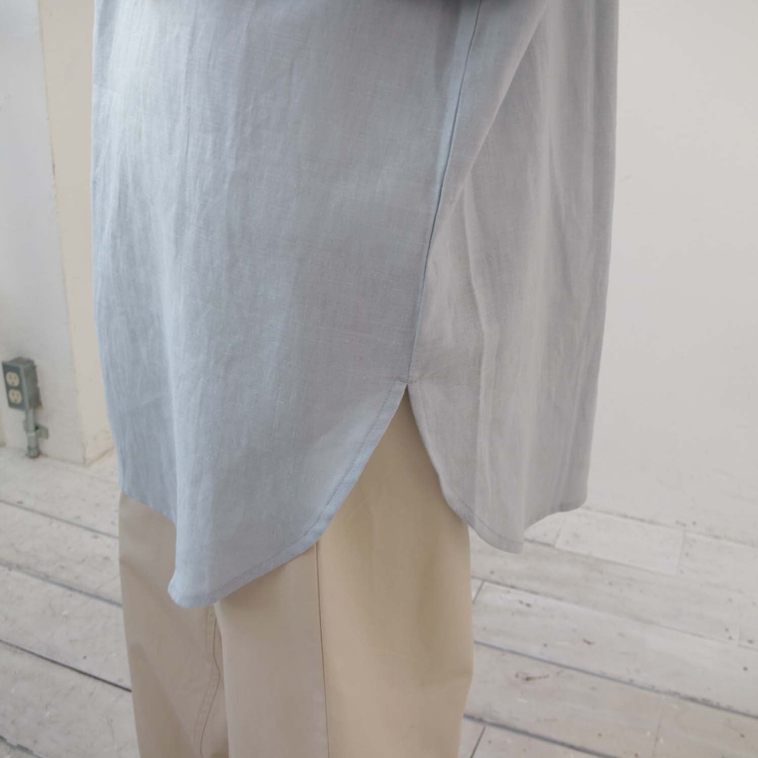 doux bleu ラミークレリックチュニックシャツ DB-2413-023