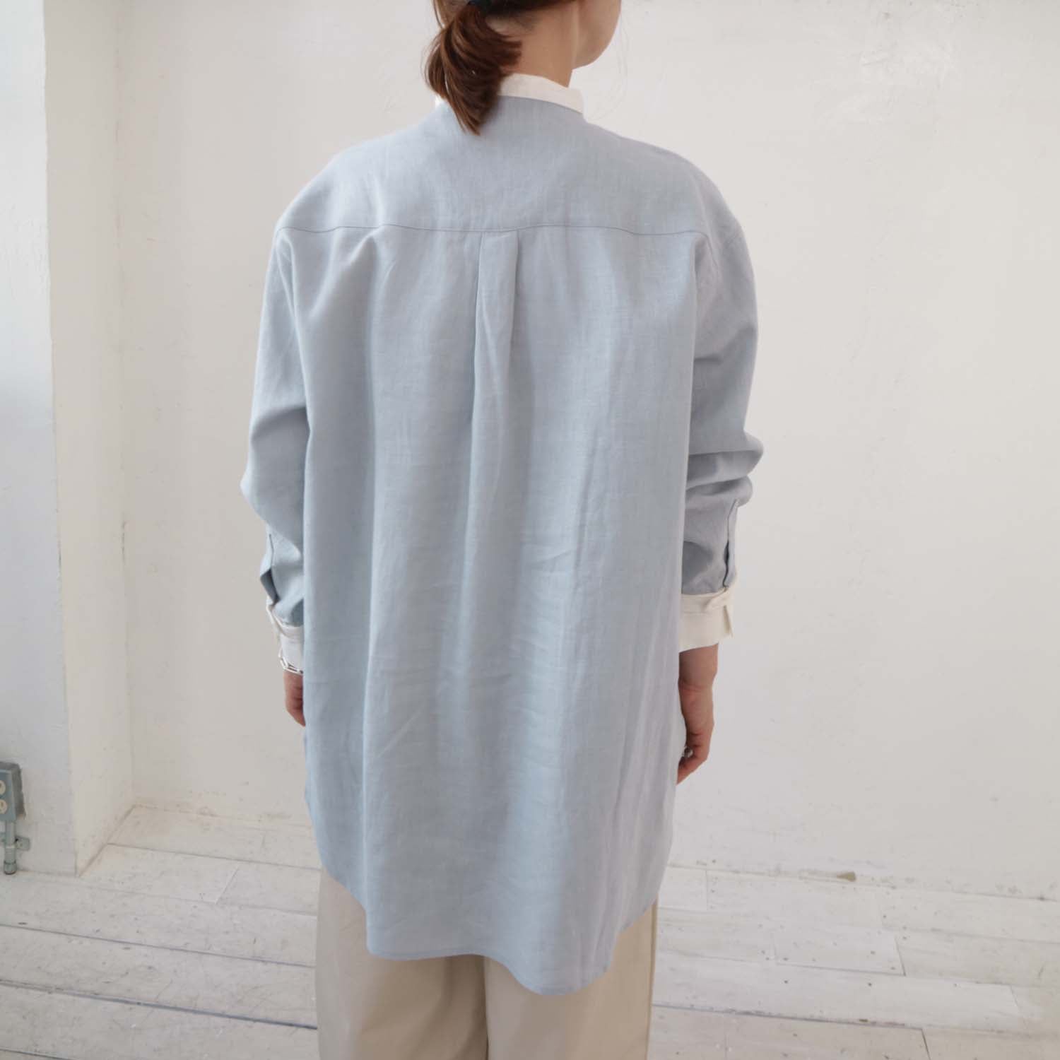 doux bleu ラミークレリックチュニックシャツ DB-2413-023