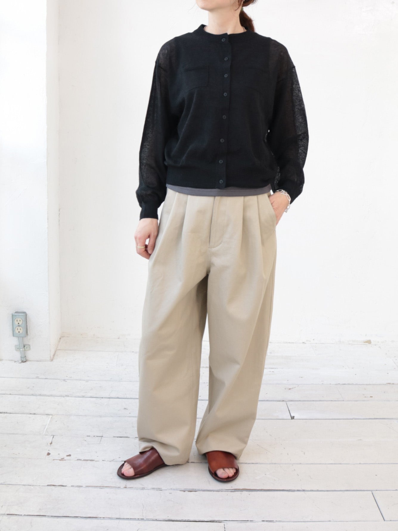 doux bleu シアーポケット カーディガン DB-2622-071