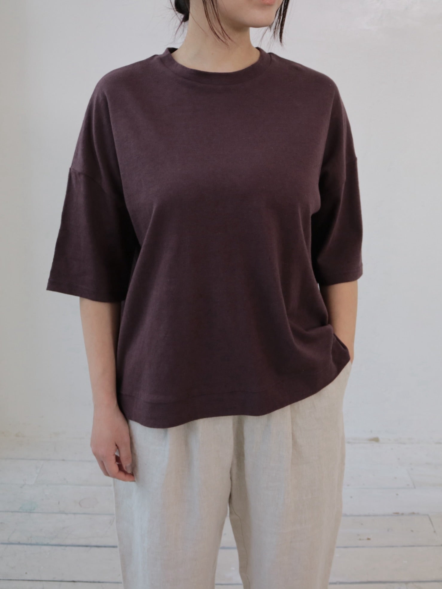 YARRA ベルギーリネン半袖TEE YR-1521-275