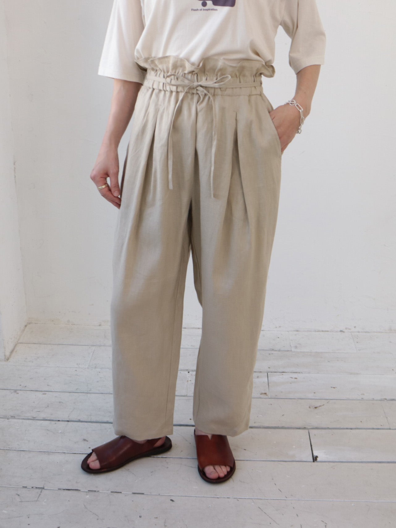 doux bleu リネン パンツ DB-2625-047
