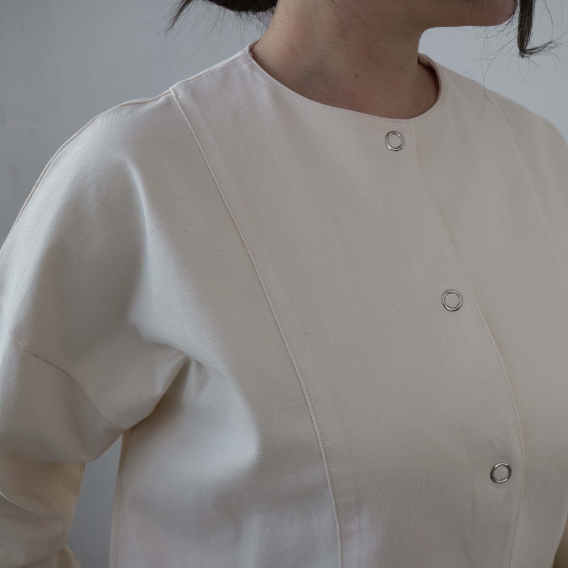 YARRA ドットボタンカットカーディガン YR-1441-213