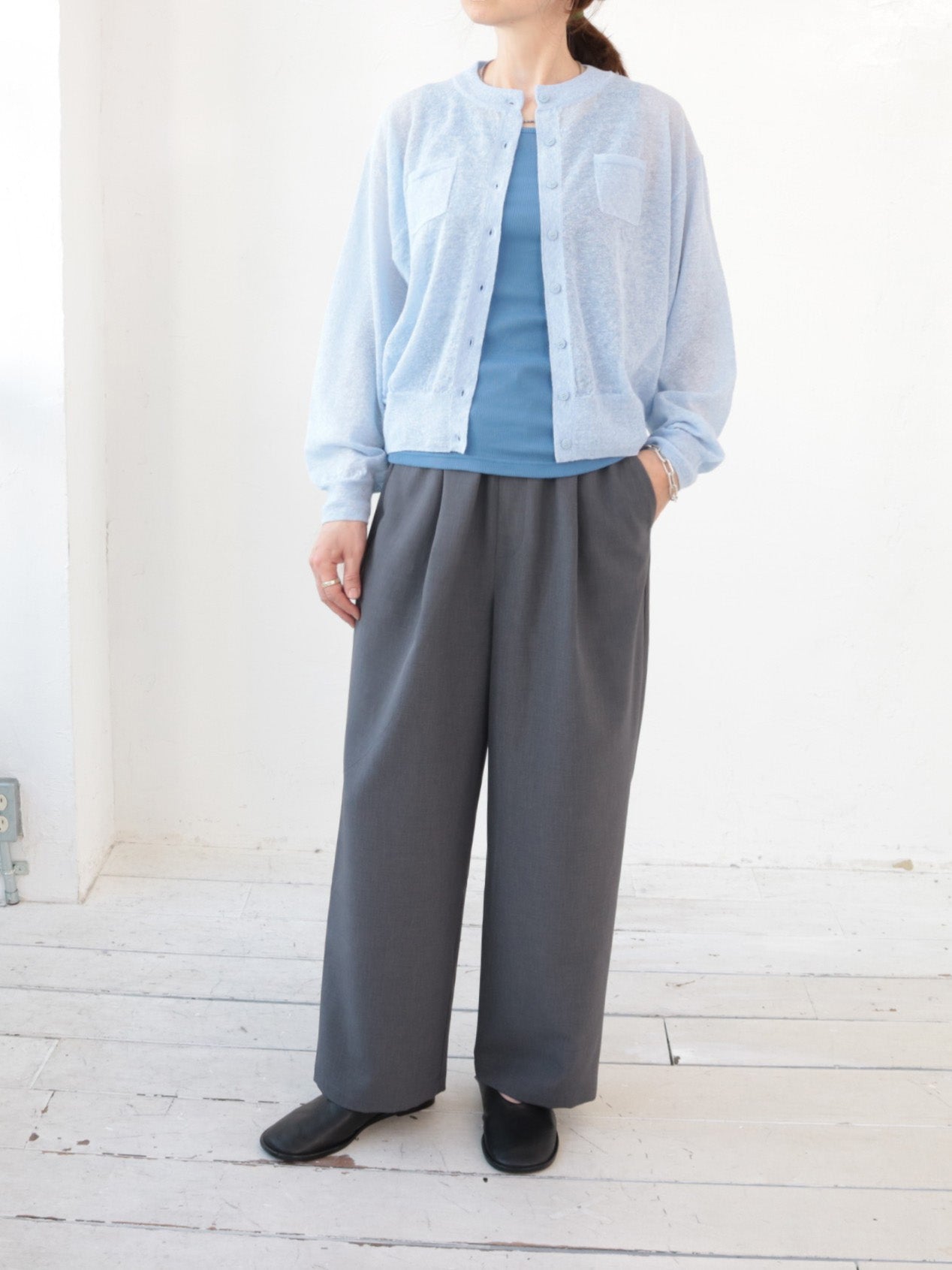 doux bleu コットン リブタンクトップ DB-2621-079