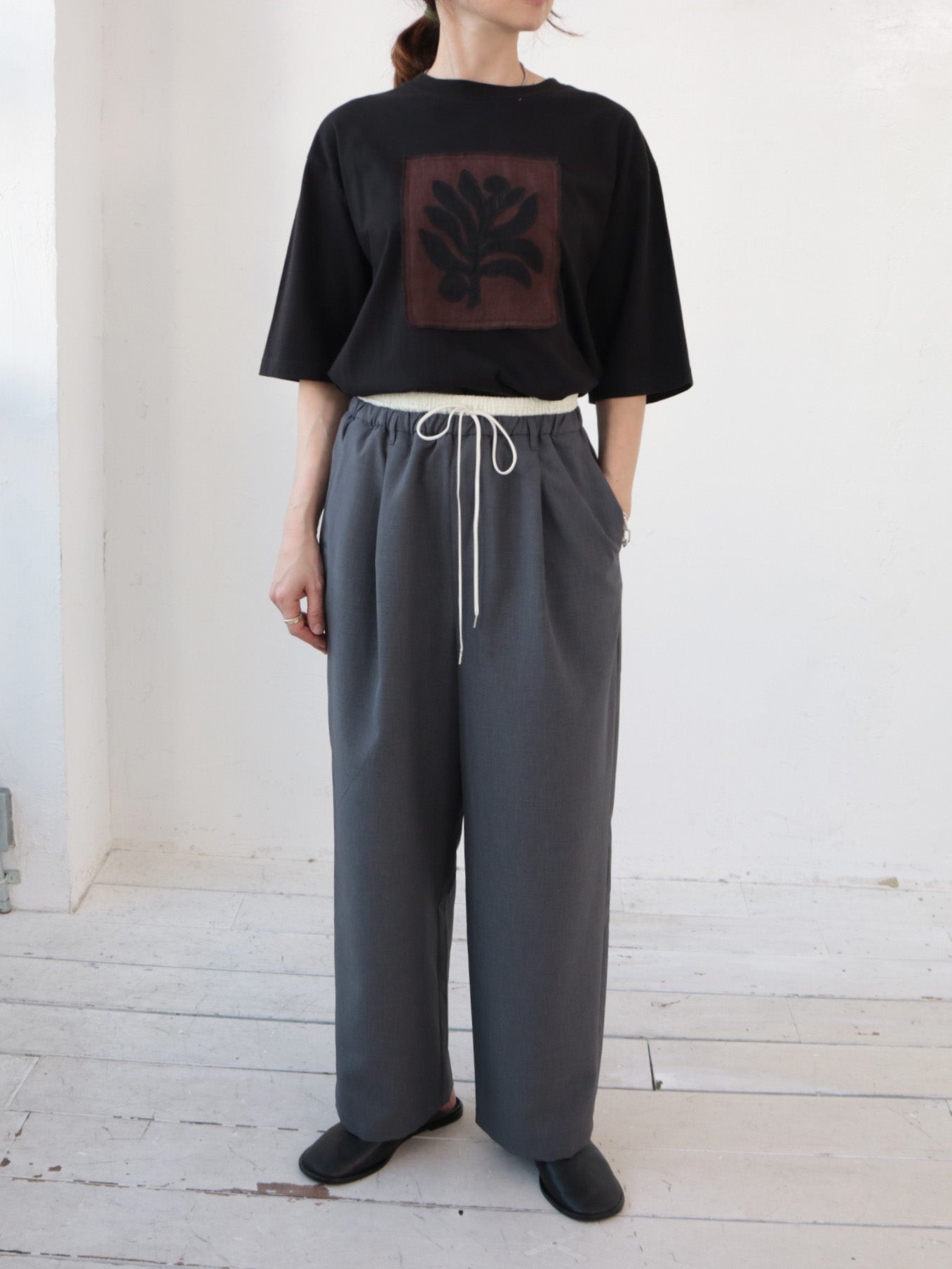 doux bleu アップリケ刺繍Tシャツ DB-2621-050