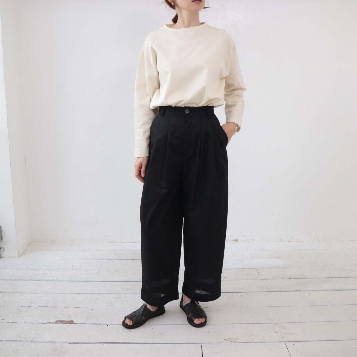 doux bleu シアーラインワイドパンツ DB-2415-037