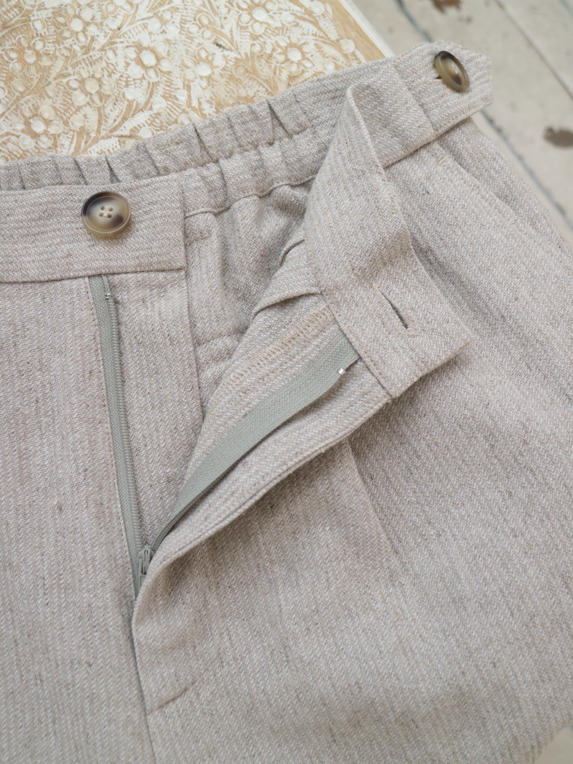 doux bleu リネンレーヨン ストライプパンツ DB-2545-015