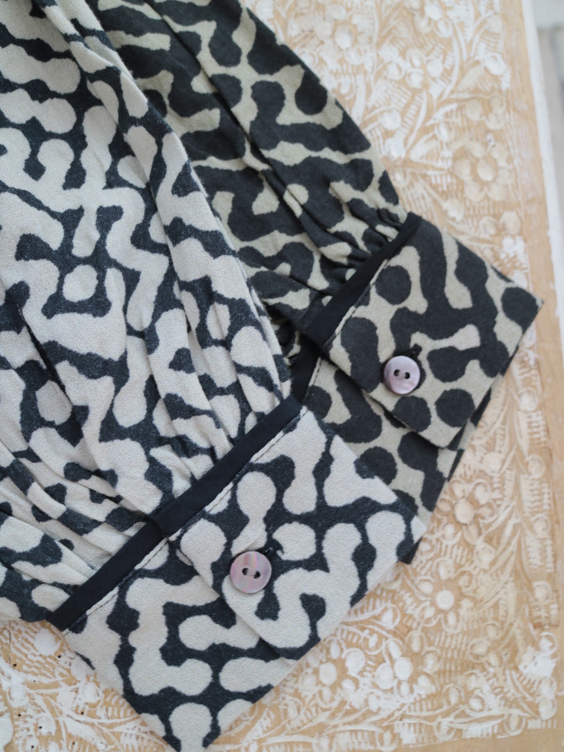 doux bleu インドプリント キルトヨークワンピース DB-2544-008