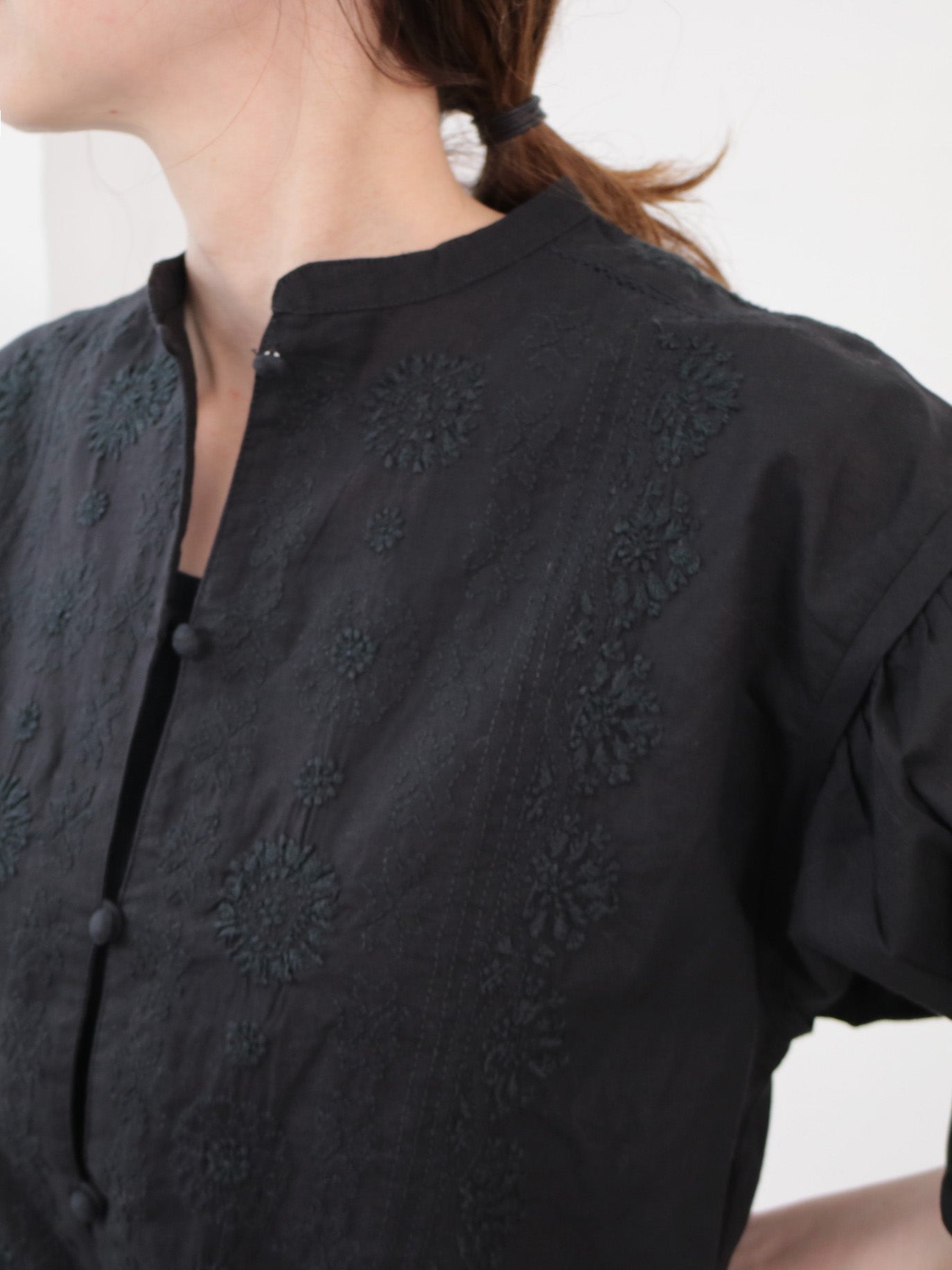 doux bleu ラクノウ刺繍シャツジャケット DB-2617-044