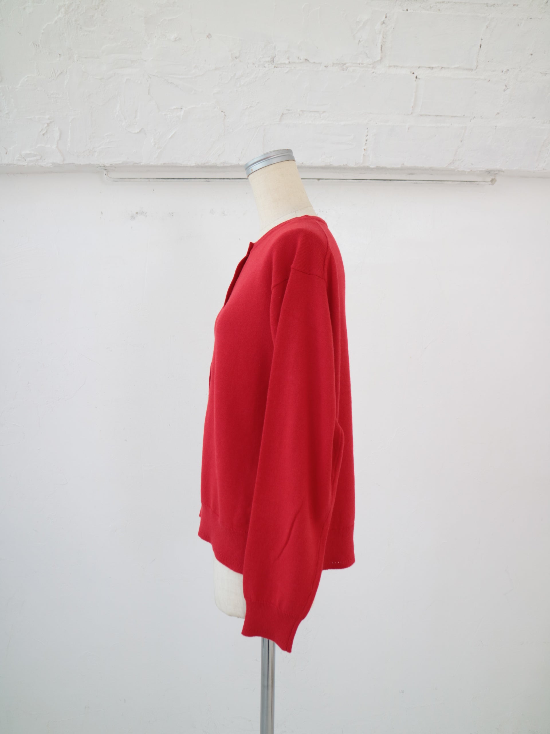 YARRA コットンカシミヤクルーカーディガン YR-1612-206