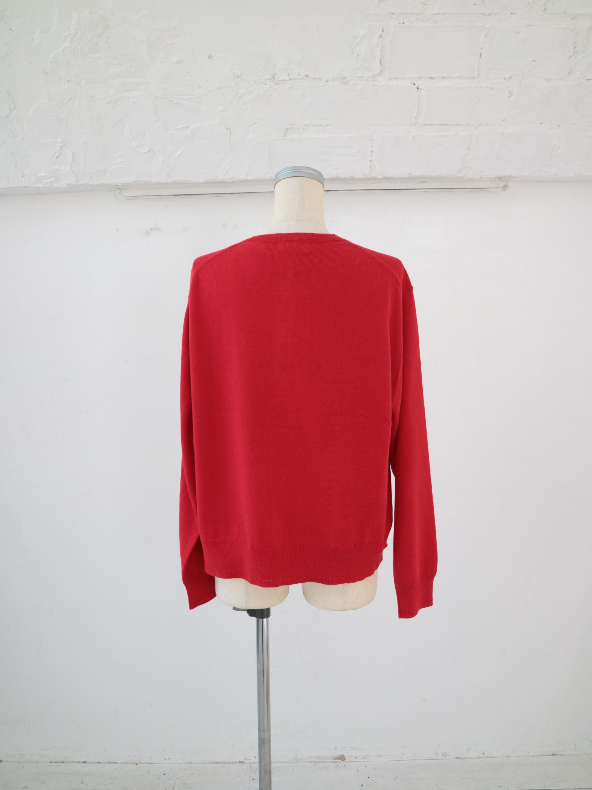 YARRA コットンカシミヤクルーカーディガン YR-1612-206