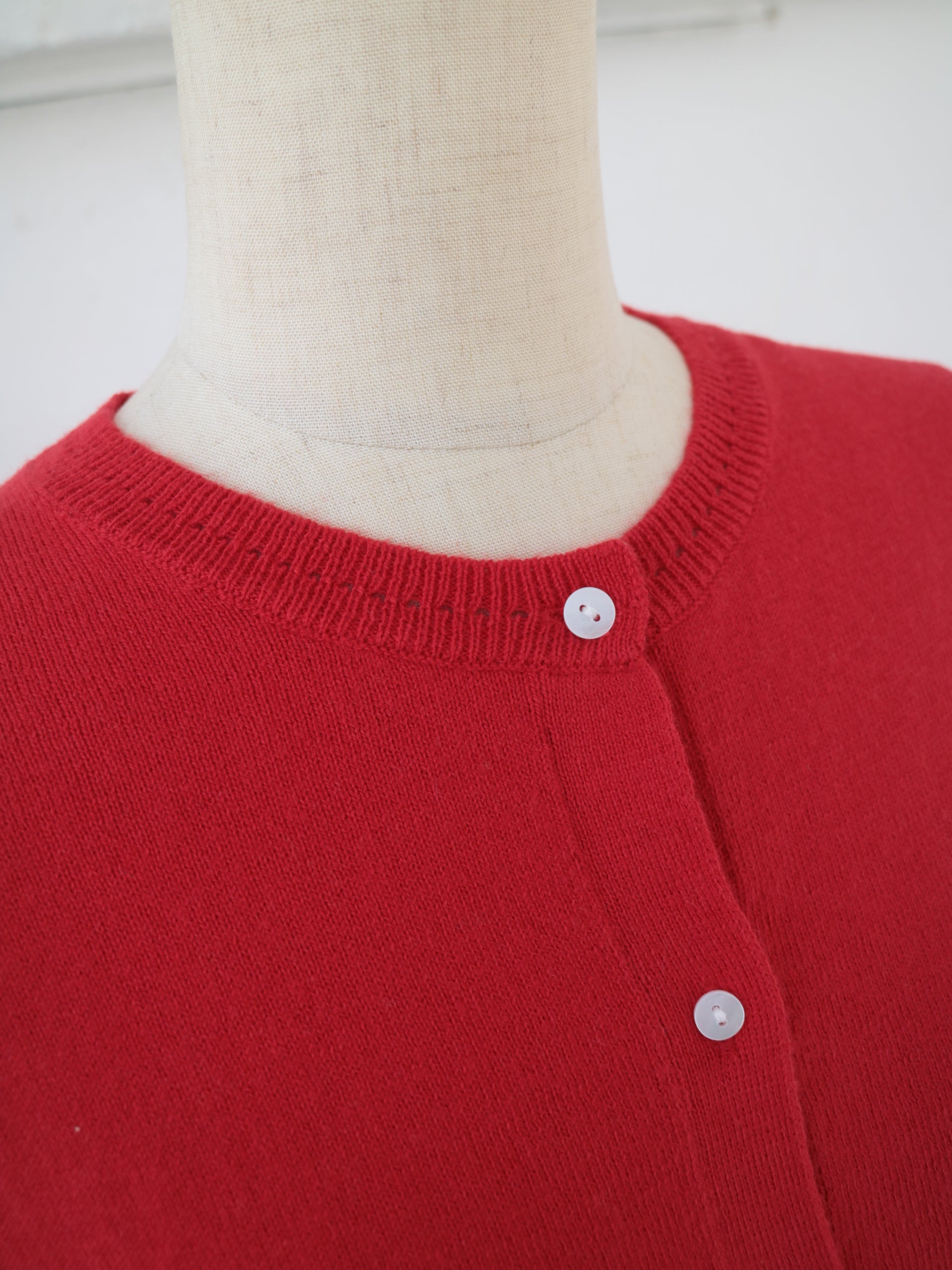 YARRA コットンカシミヤクルーカーディガン YR-1612-206