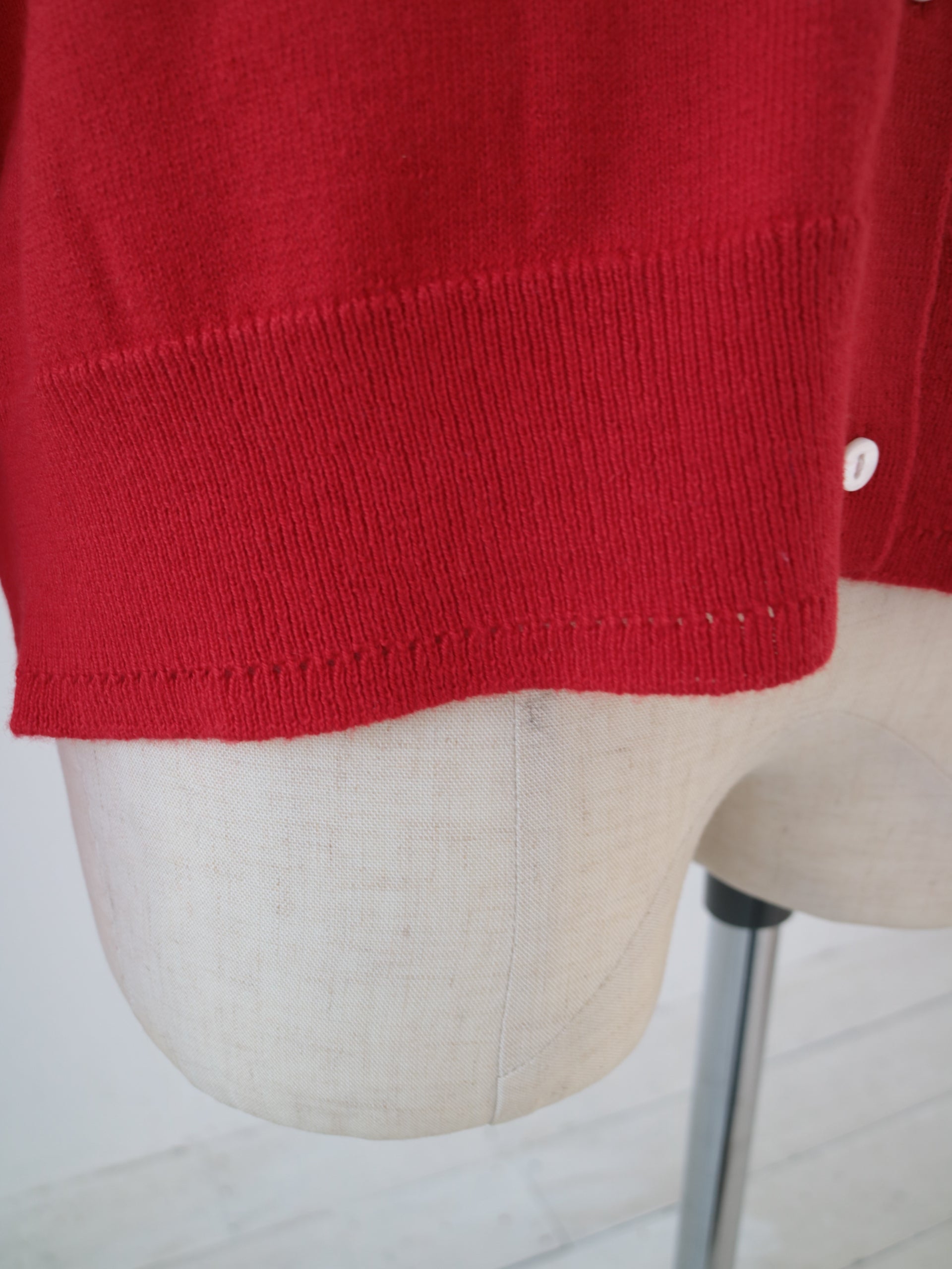 YARRA コットンカシミヤクルーカーディガン YR-1612-206