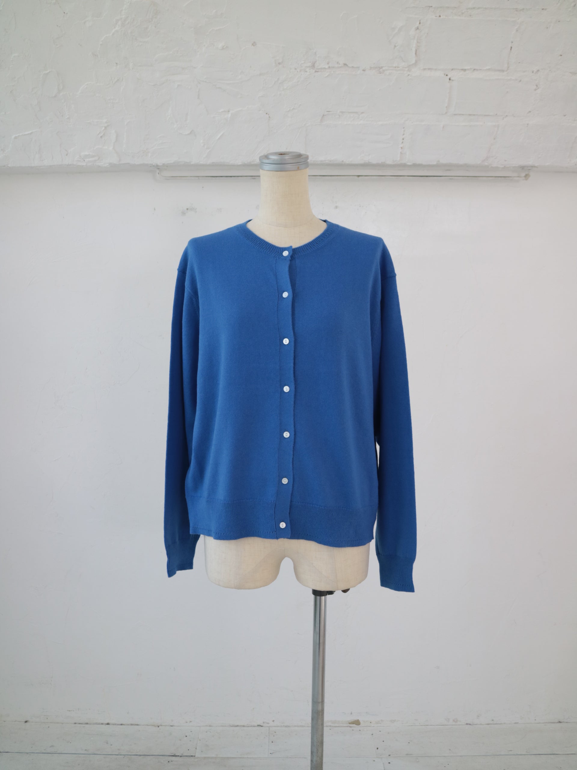 YARRA コットンカシミヤクルーカーディガン YR-1612-206