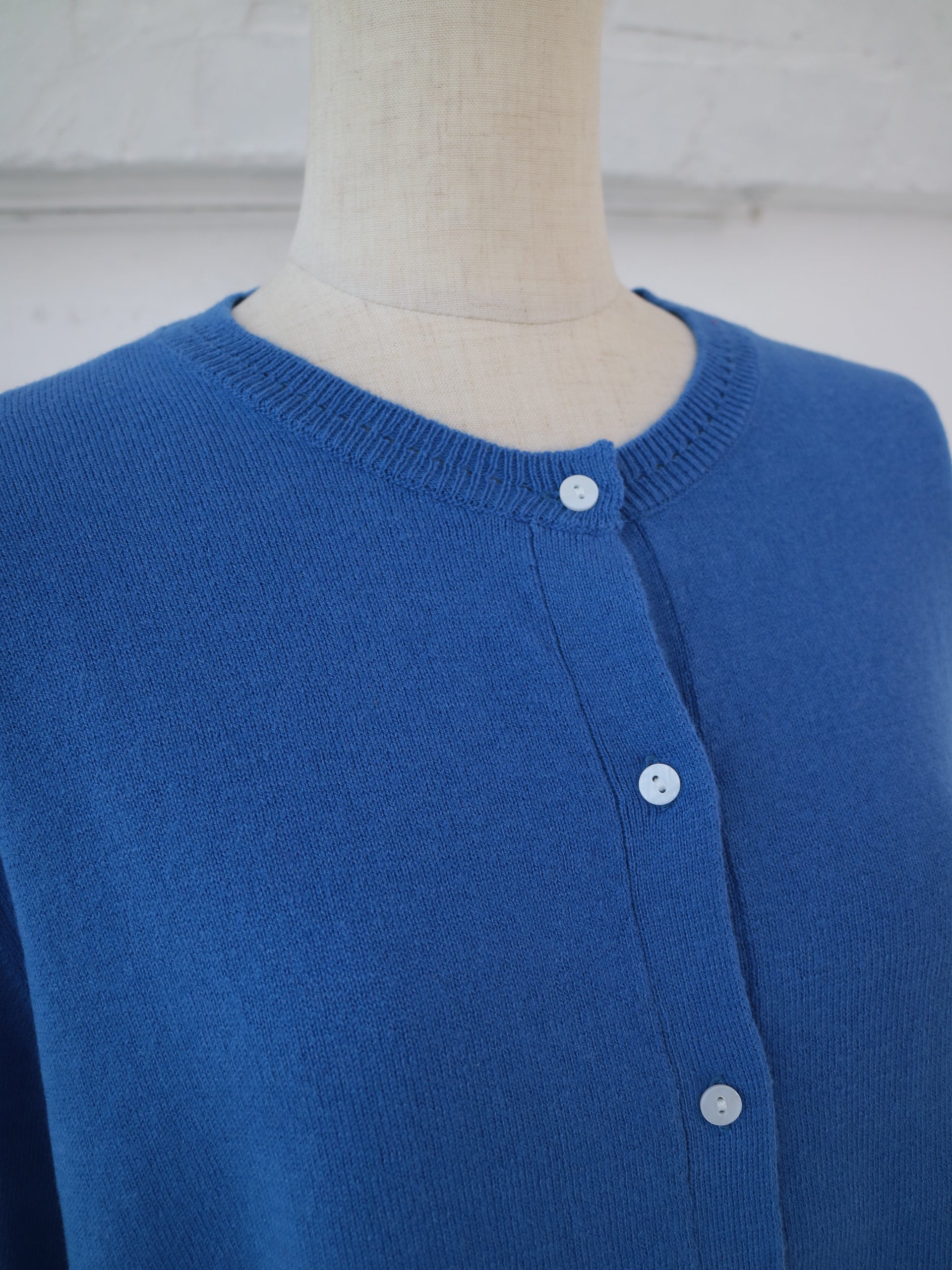 YARRA コットンカシミヤクルーカーディガン YR-1612-206