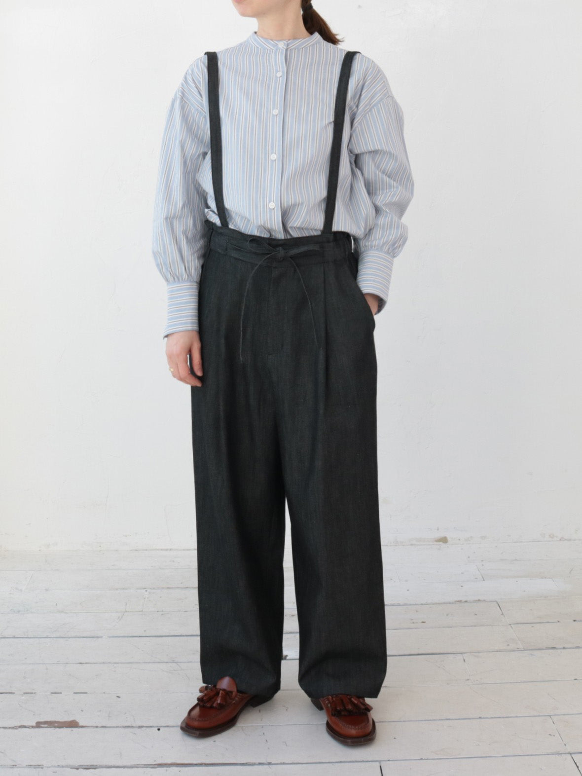 doux bleu バックギャザーシャツ DB-2543-028