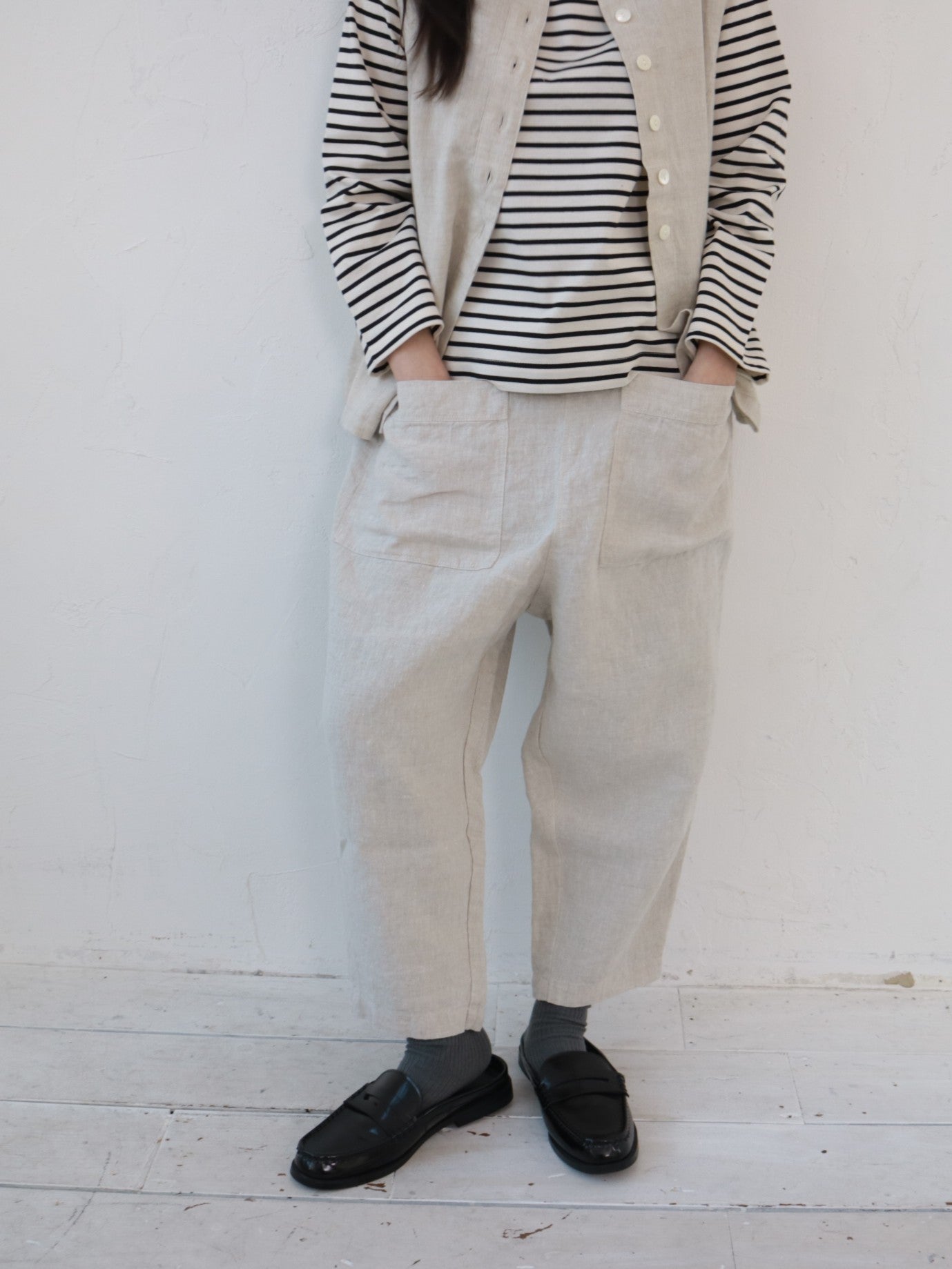 YARRA フロントポケット8分丈パンツ YR-1615-229