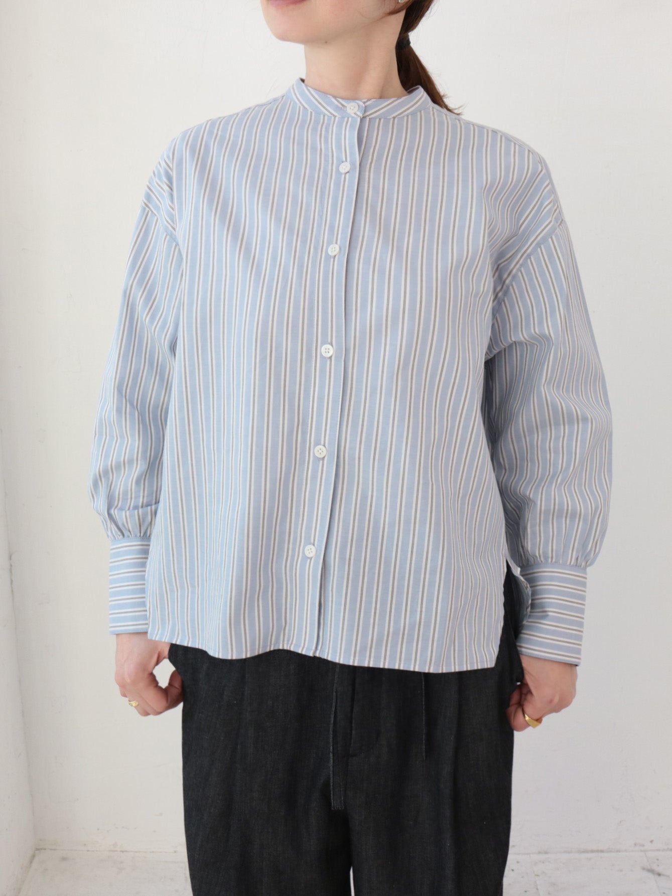 doux bleu バックギャザーシャツ DB-2543-028