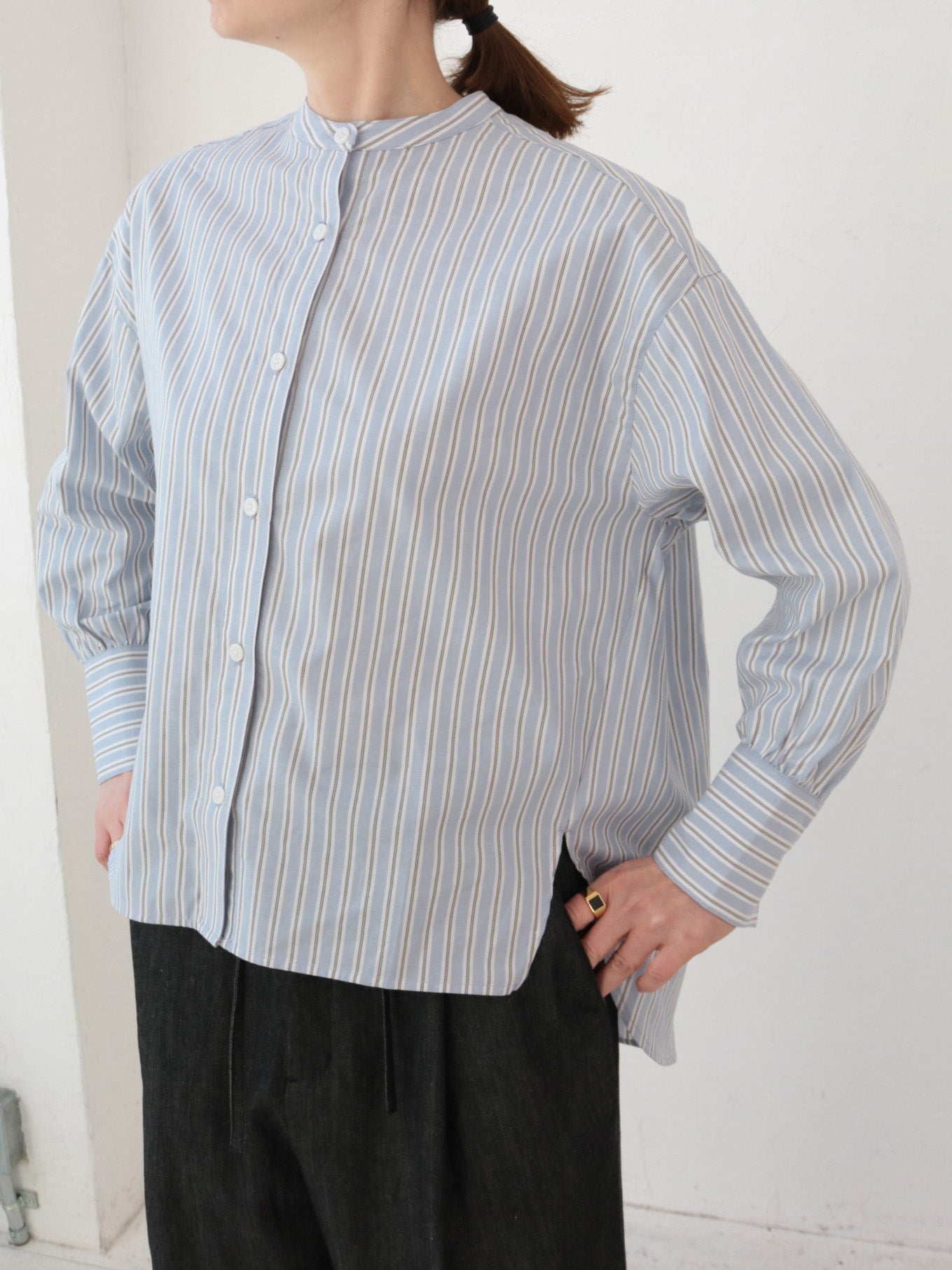 doux bleu バックギャザーシャツ DB-2543-028