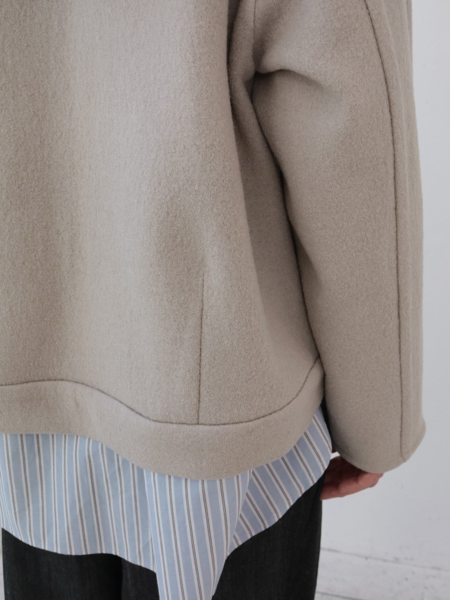 doux bleu ウール フーテッドジャケット DB-2547-035