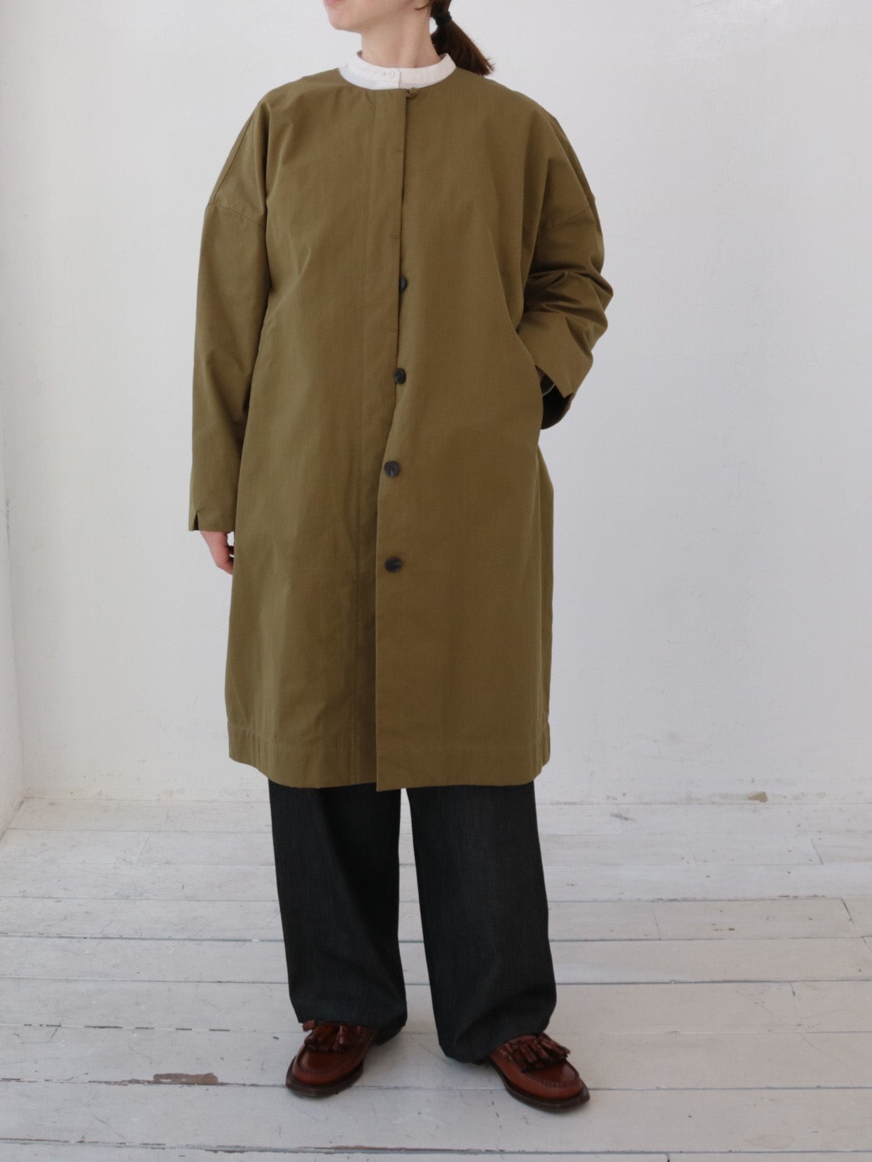 doux bleu C/N ノーカラーコート DB-2547-025