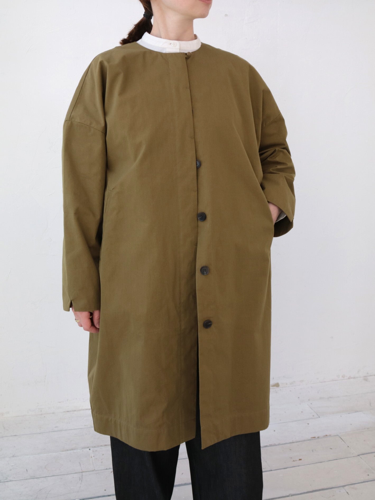 doux bleu C/N ノーカラーコート DB-2547-025