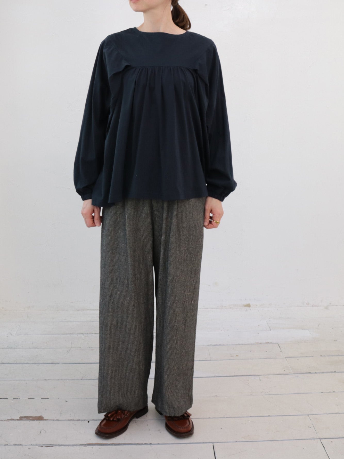 doux bleu シルケットコットン タックプルオーバー DB-2541-002