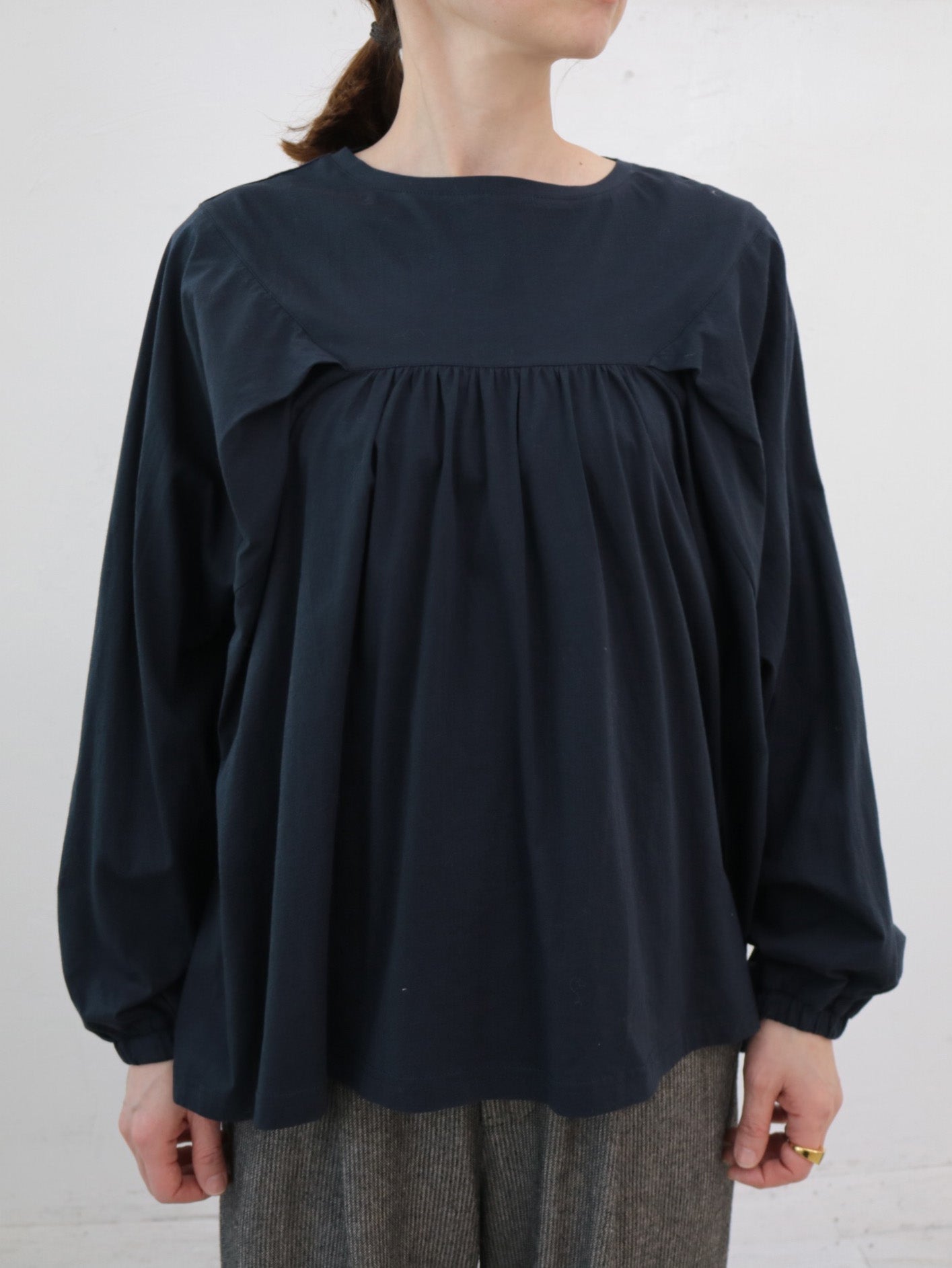 doux bleu シルケットコットン タックプルオーバー DB-2541-002