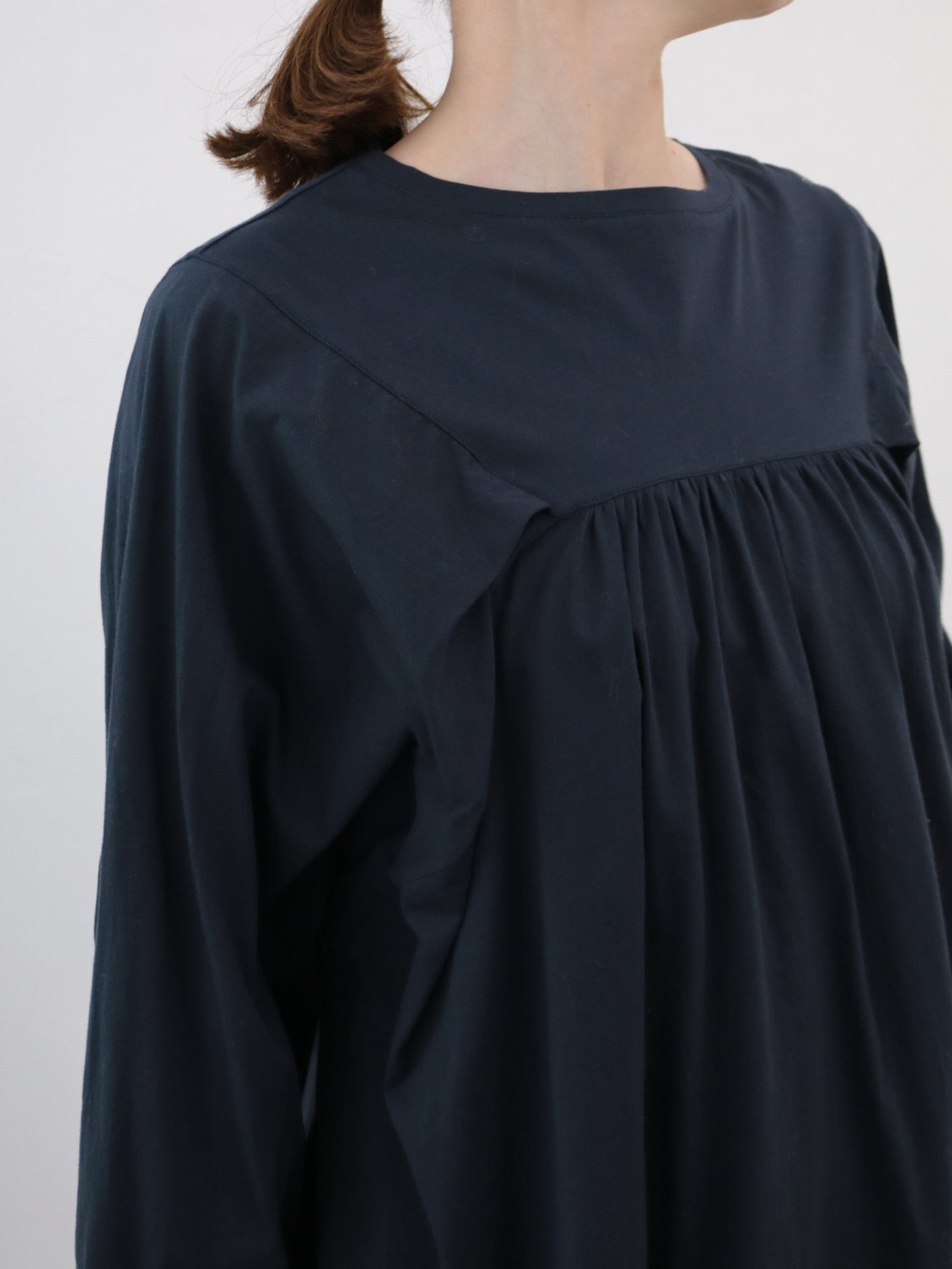 doux bleu シルケットコットン タックプルオーバー DB-2541-002