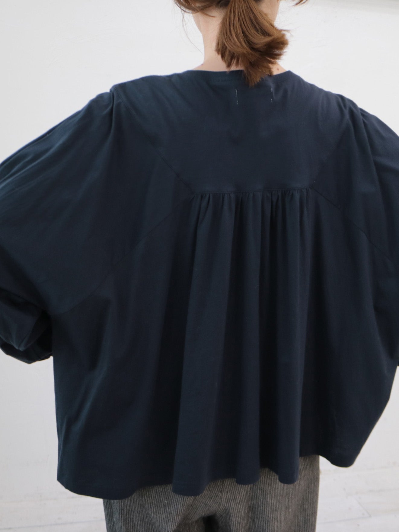 doux bleu シルケットコットン タックプルオーバー DB-2541-002
