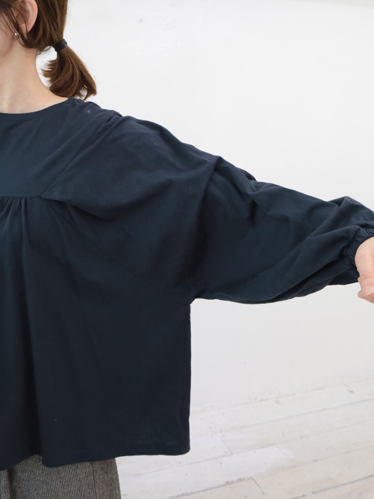 doux bleu シルケットコットン タックプルオーバー DB-2541-002