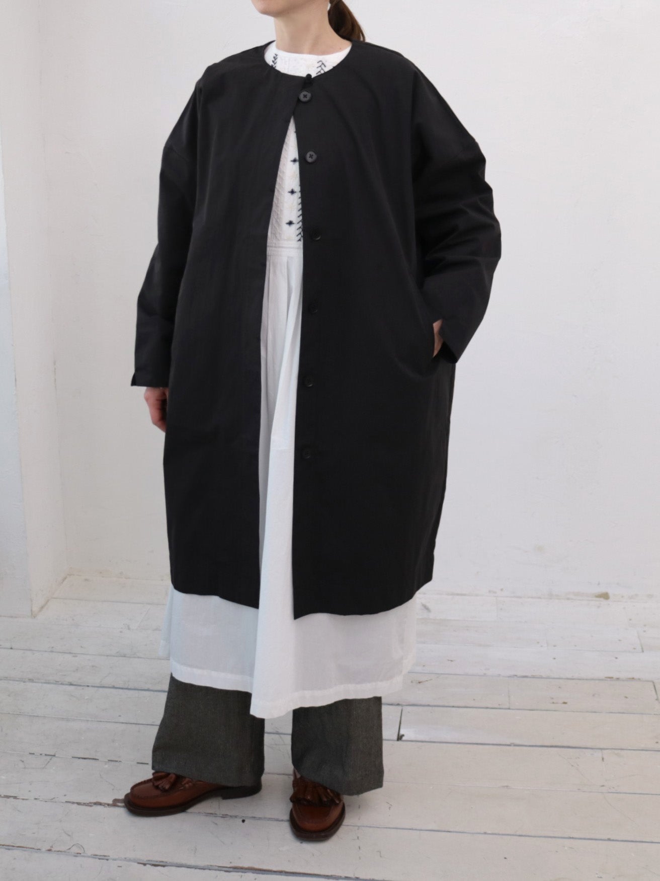 doux bleu C/N ノーカラーコート DB-2547-025