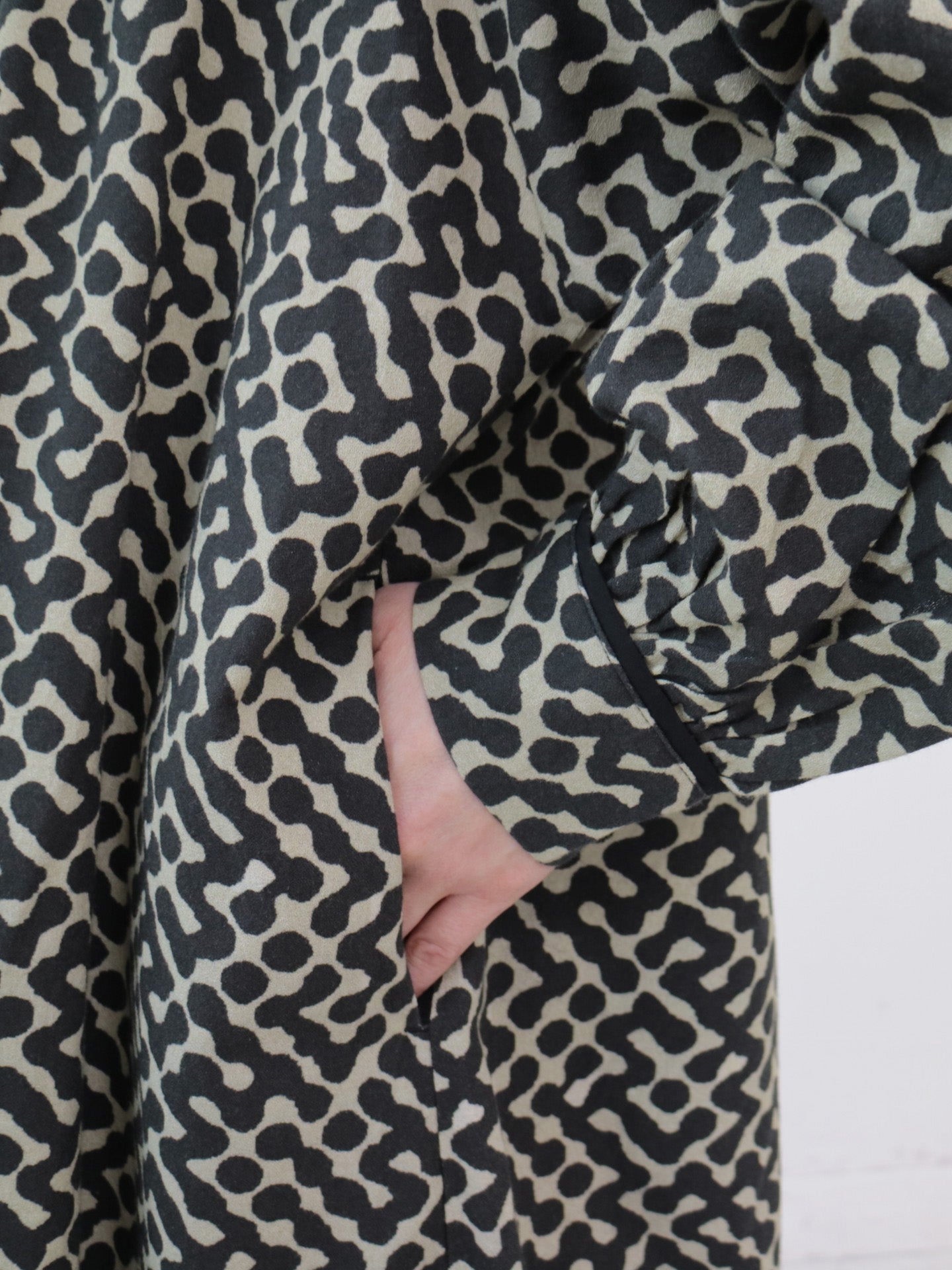 doux bleu インドプリント キルトヨークワンピース DB-2544-008