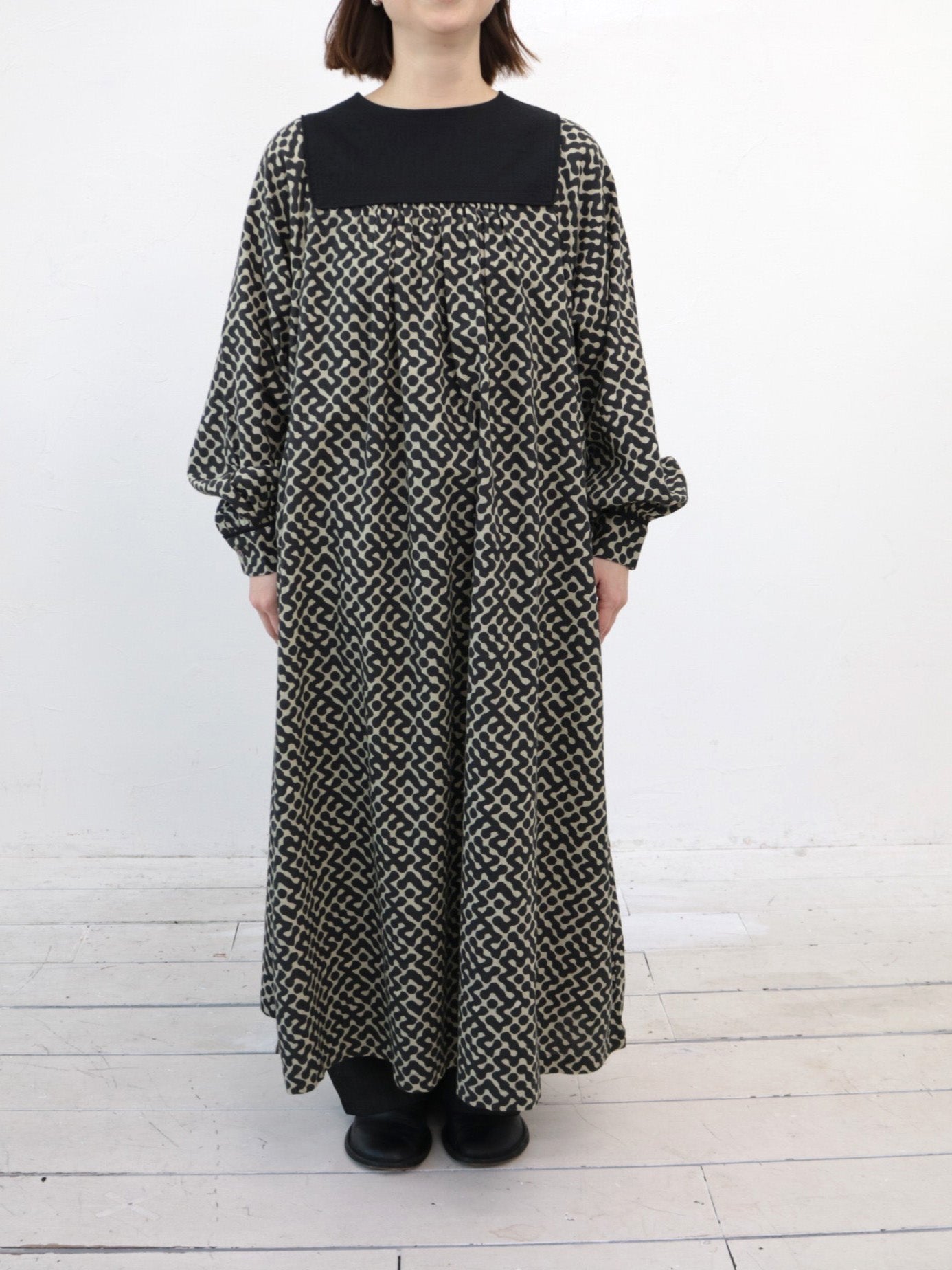 doux bleu インドプリント キルトヨークワンピース DB-2544-008