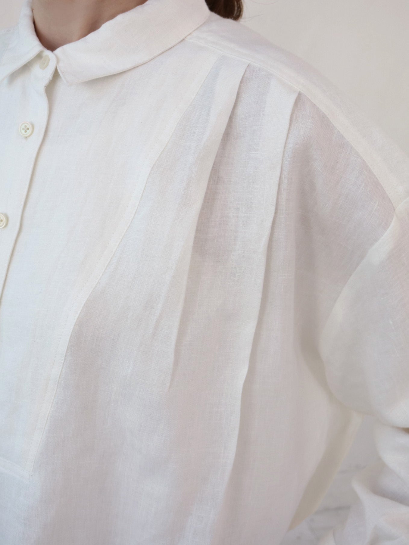 doux bleu リネンヨーク ワイドプルオーバーブラウス DB-2543-011