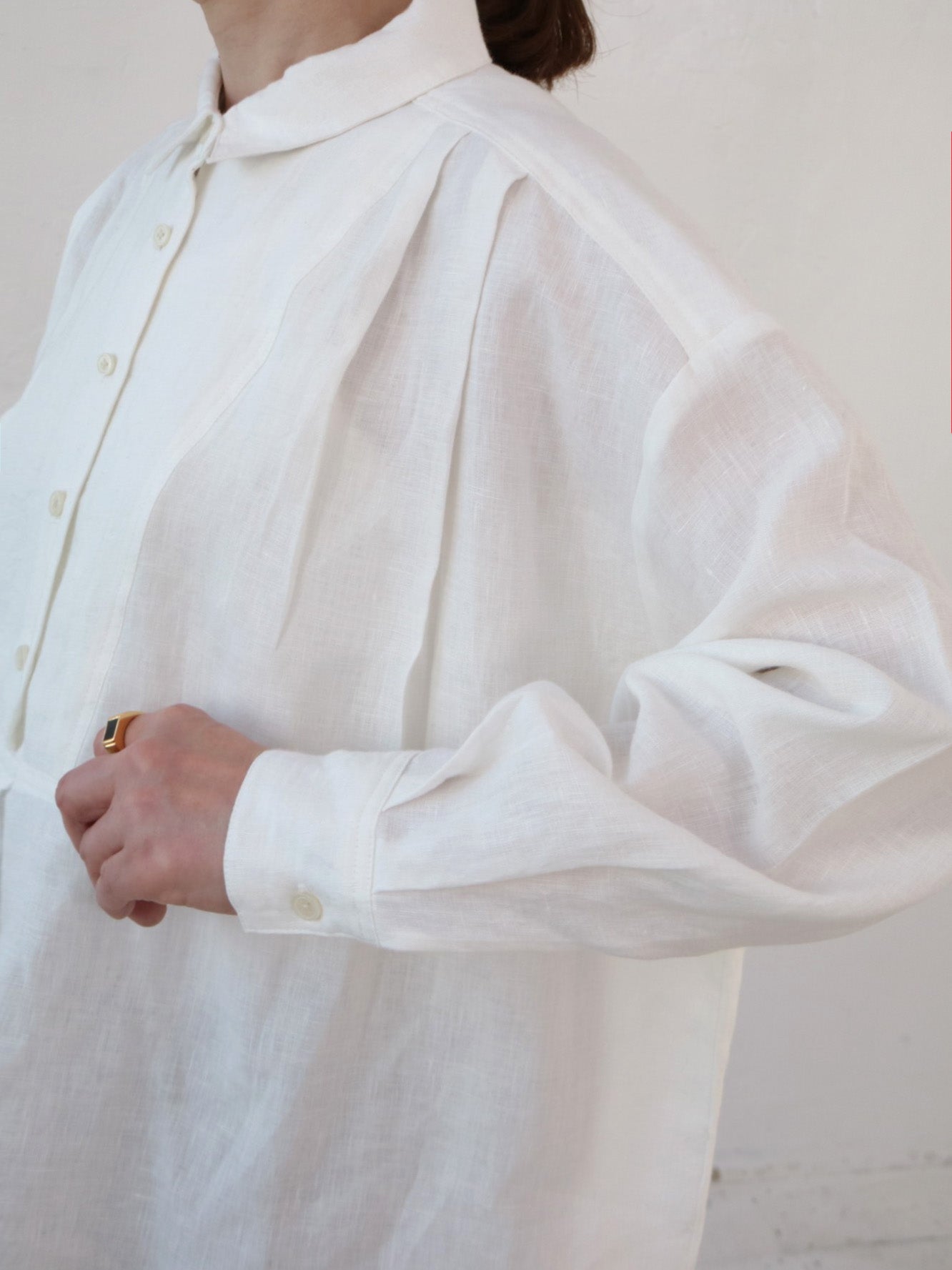 doux bleu リネンヨーク ワイドプルオーバーブラウス DB-2543-011