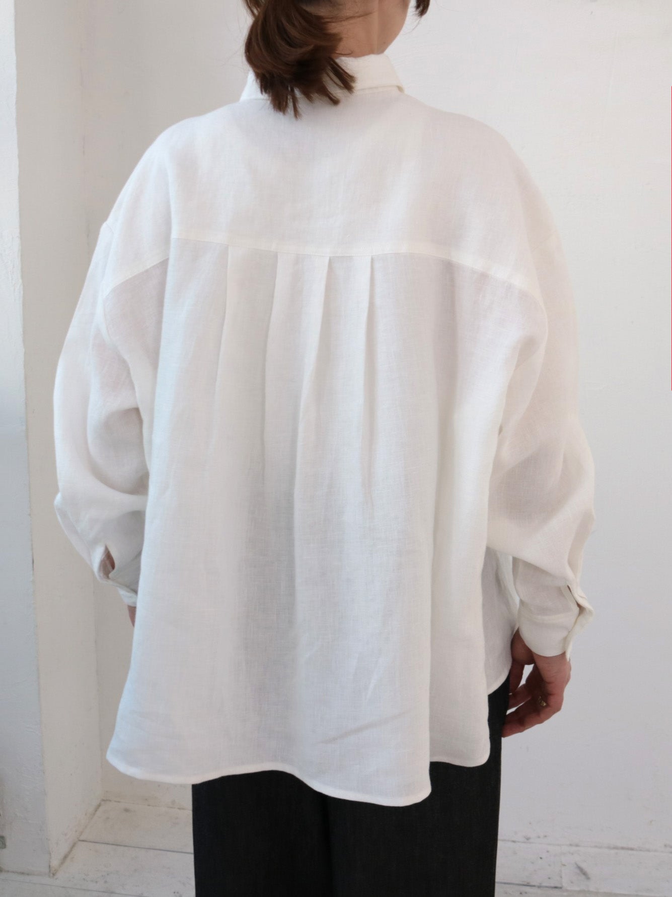 doux bleu リネンヨーク ワイドプルオーバーブラウス DB-2543-011