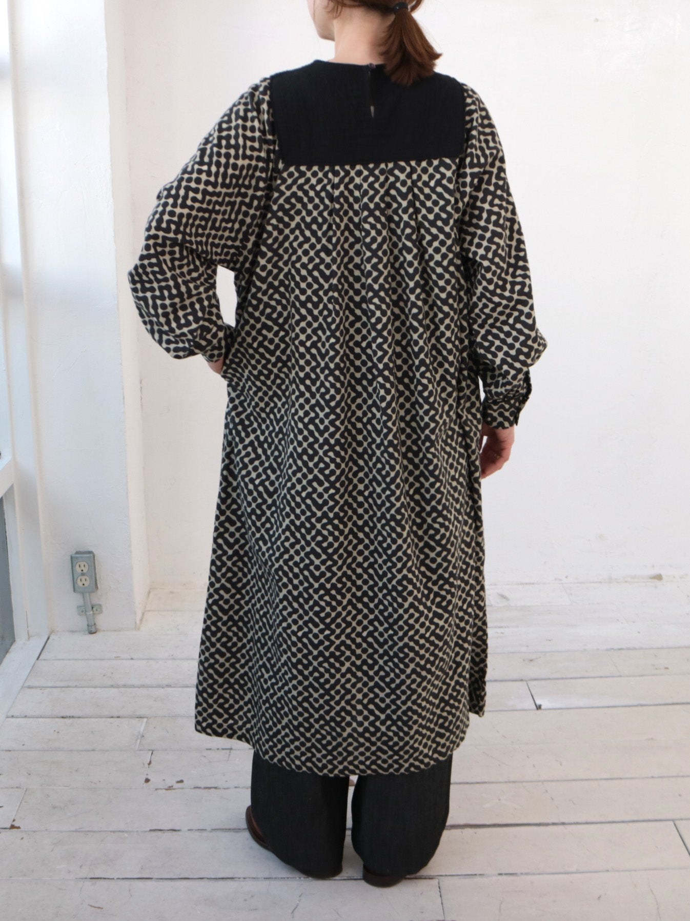 doux bleu インドプリント キルトヨークワンピース DB-2544-008