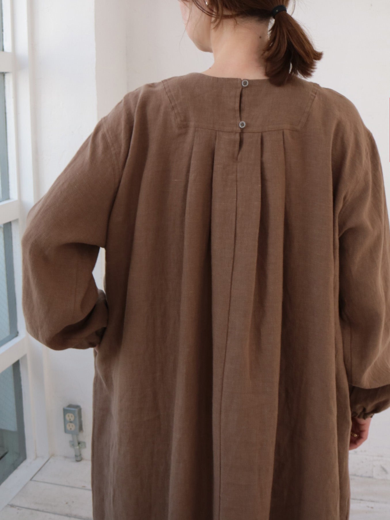 doux bleu リネンヨーク ワンピース DB-2544-013