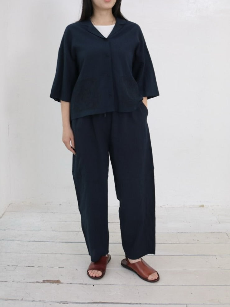 YARRA INDIAラメステッチ刺繍パンツ YR-1625-270