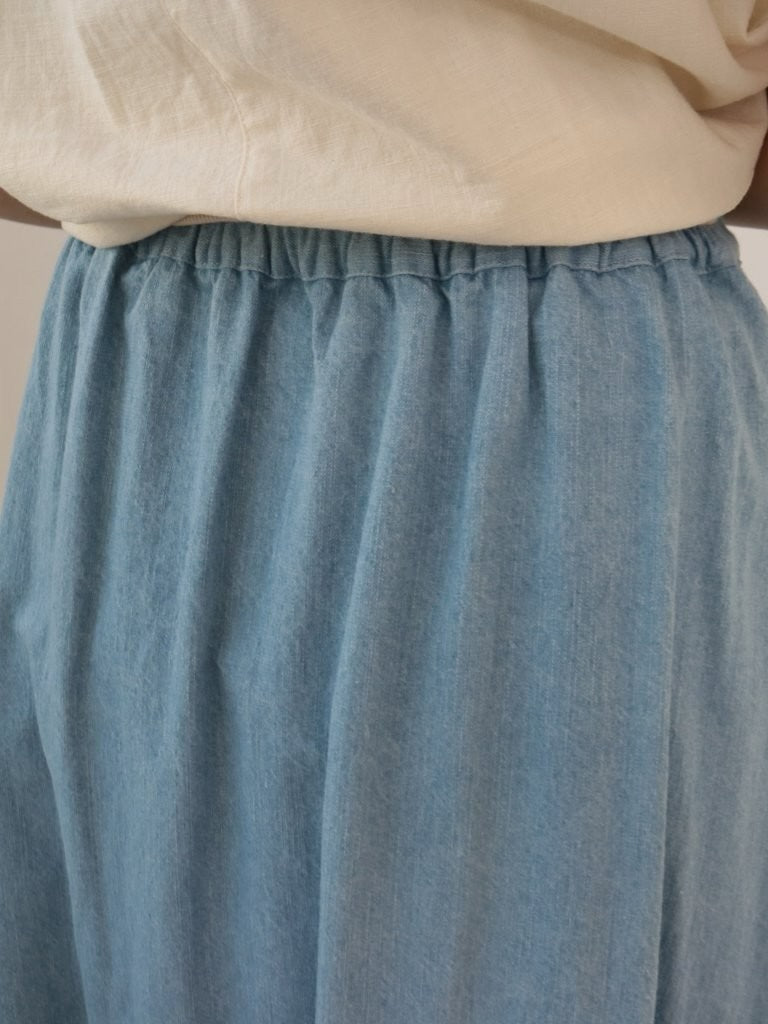 YARRA 8オンスコットンリネンデニムスカート YR-1626-276