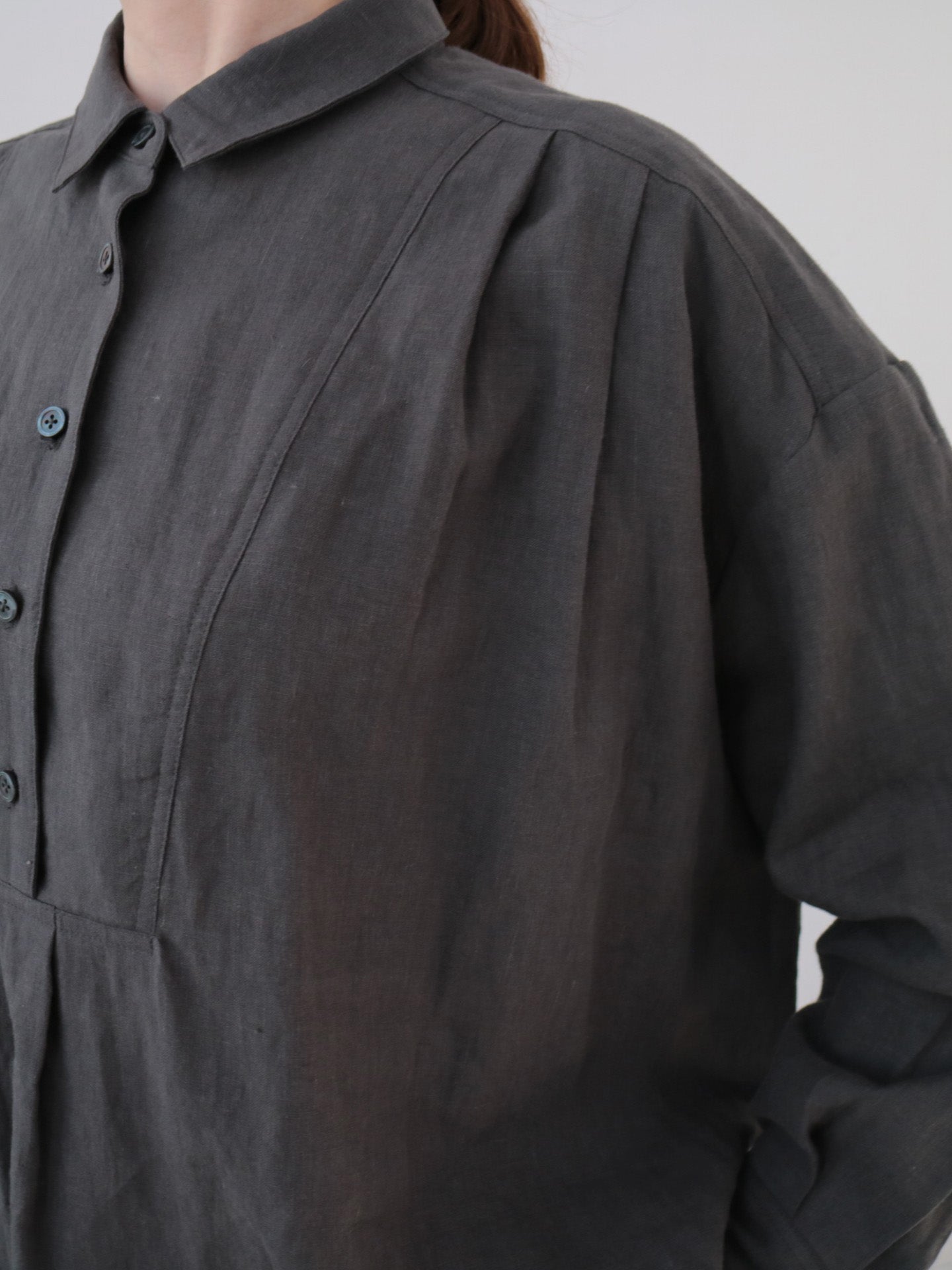 doux bleu リネンヨーク ワイドプルオーバーブラウス DB-2543-011