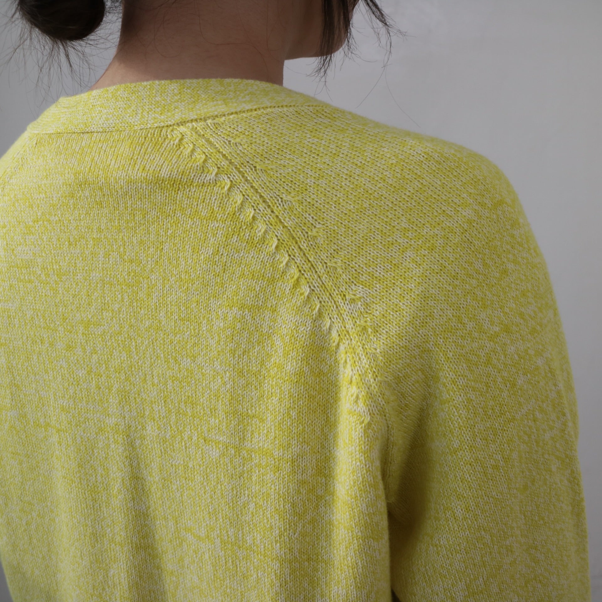 YARRA 撚り杢Vネックカーディガン YR-1442-215