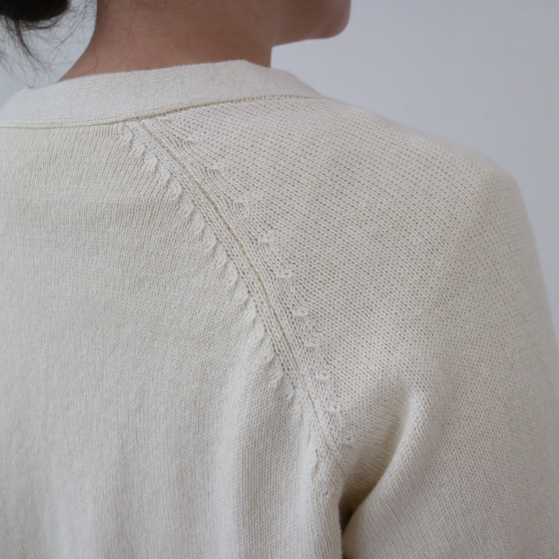 YARRA 撚り杢Vネックカーディガン YR-1442-215