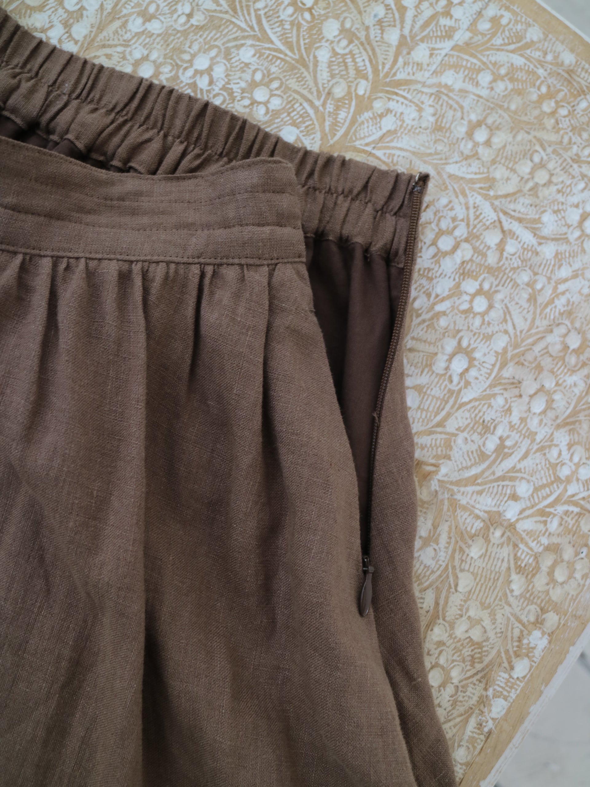 doux bleu リネンギャザースカート DB-2546-012