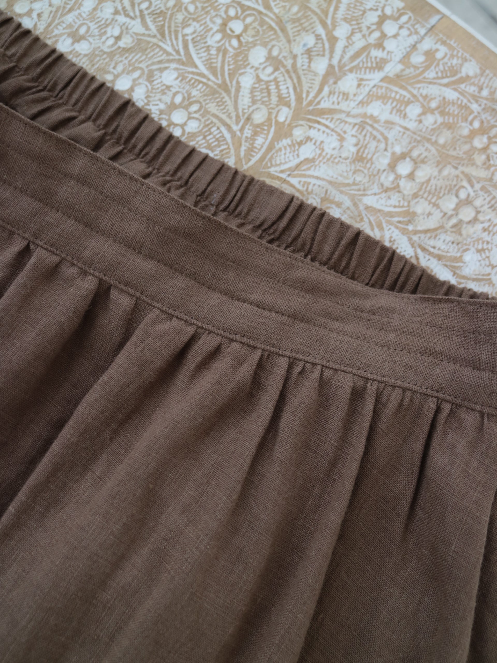 doux bleu リネンギャザースカート DB-2546-012