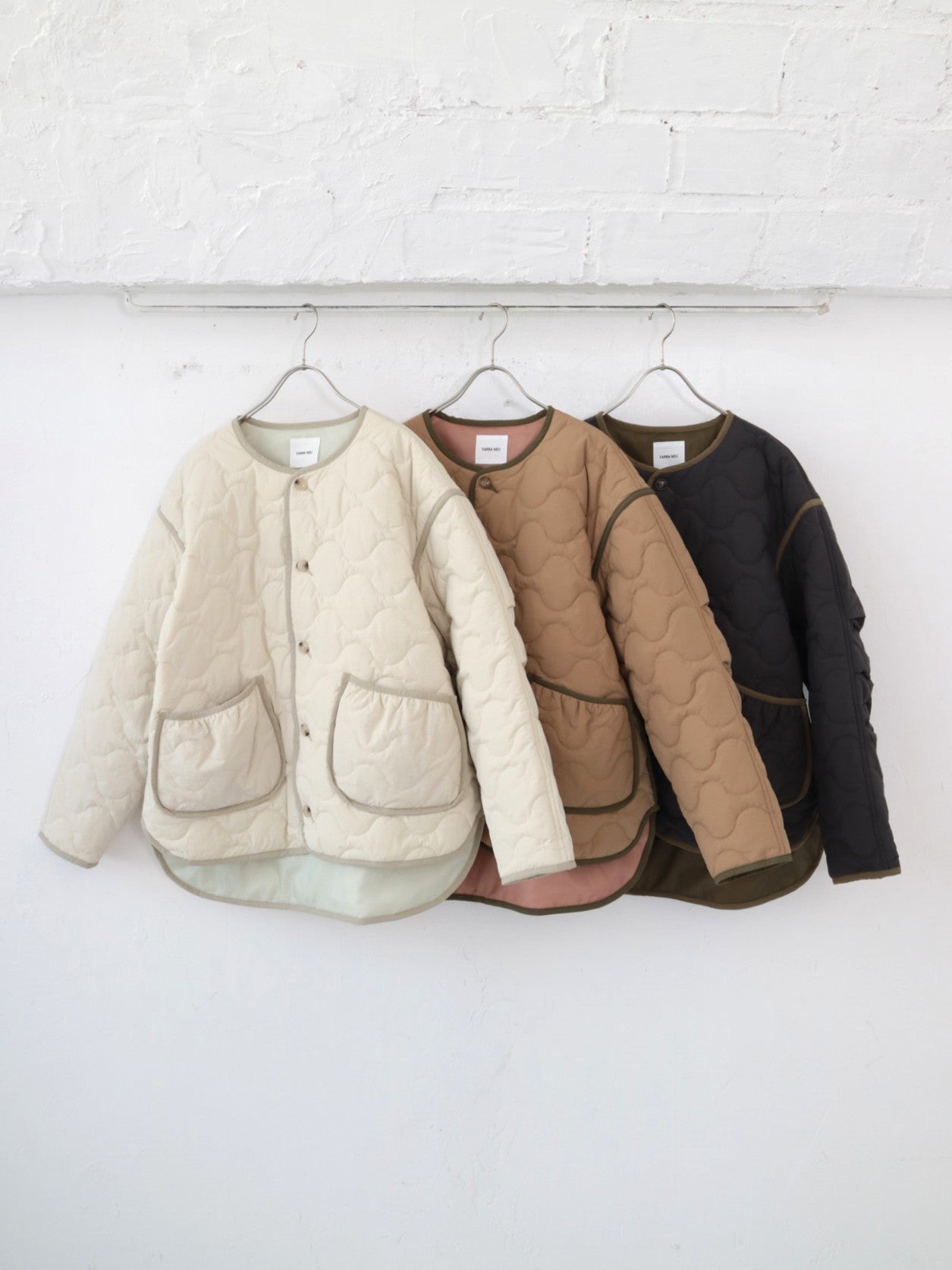 YARRA NEU sorona中綿配色キルティングジャンパー NU-5557-427