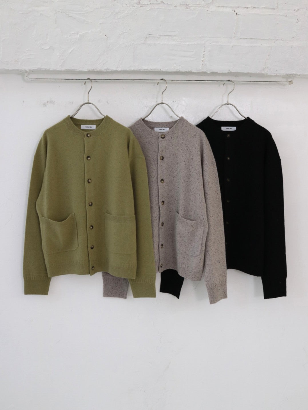 YARRA NEU カラーネップメリノニットカーディガン NU-5552-420