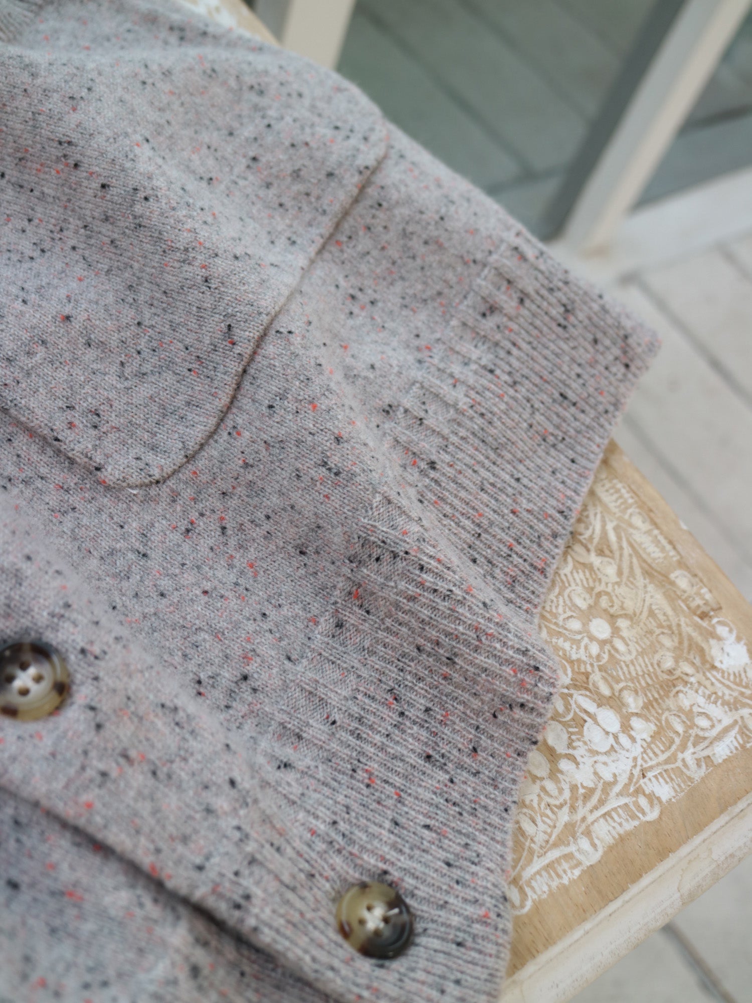 YARRA NEU カラーネップメリノニットカーディガン NU-5552-420